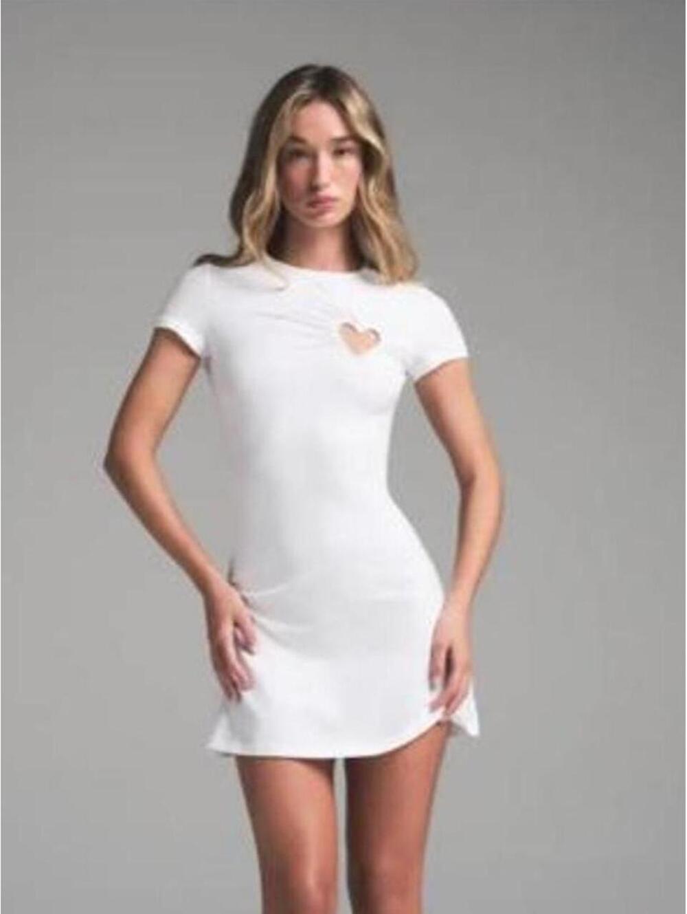 Skims Cotton Jersey Heart Dress